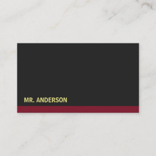 Roter Akzent im Schwarzen Hintergrund Visitenkarte