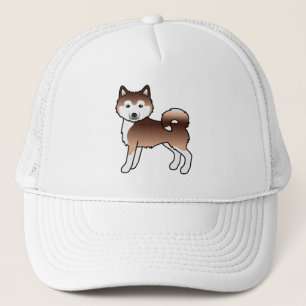 Roter Alaskan Malamute Süßer Cartoon-Hund Truckerkappe
