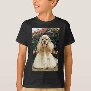Roter amerikanischer Cockerspaniel, Meister-Blumen T-Shirt
