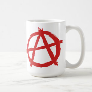 Roter Anarchist ein Symbol-Anarchie-Logo Kaffeetasse
