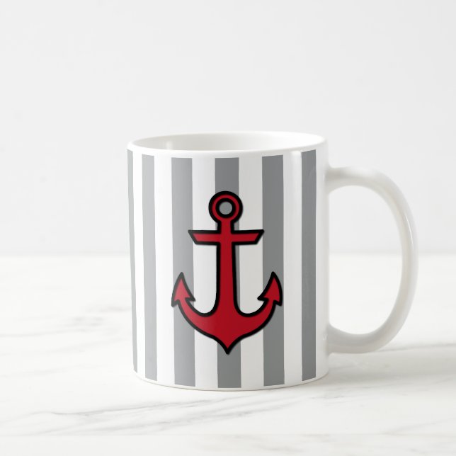 Roter Anker, Anker des Schiffes, Anker des Schiffe Kaffeetasse (Rechts)