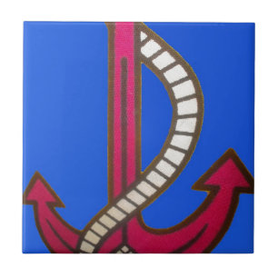 Roter Anker Kunstprint Fliese