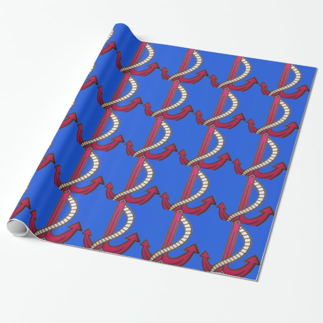 Roter Anker Kunstprint Geschenkpapier (Ungerollt)