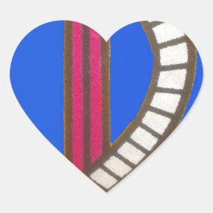 Roter Anker-Kunstprint Herz-Aufkleber