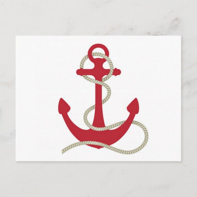 Roter Anker Postkarte (Vorderseite)