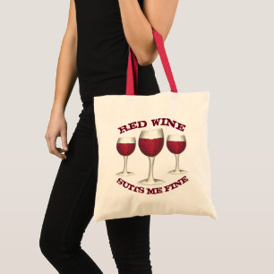 Roter Anzug Fantastisches Merlot-Lover-Geschenk Tragetasche
