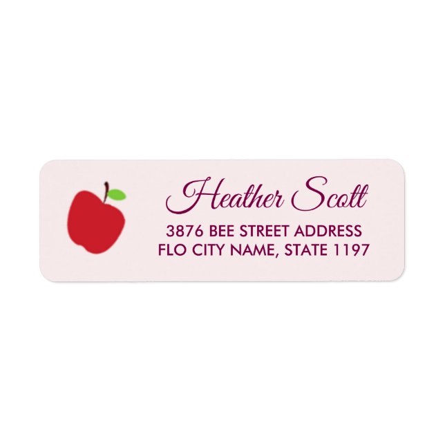 Roter Apfel auf Rosa (Vorne)