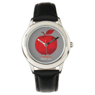 Roter Apfel Frucht Armbanduhr