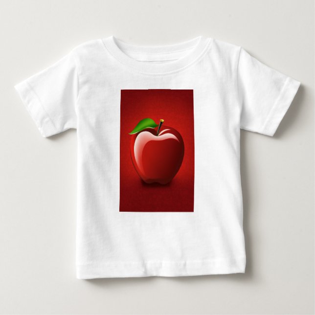 Roter Apfel-Logo Baby Feinjersey-T-Shirt Baby T-shirt (Vorderseite)