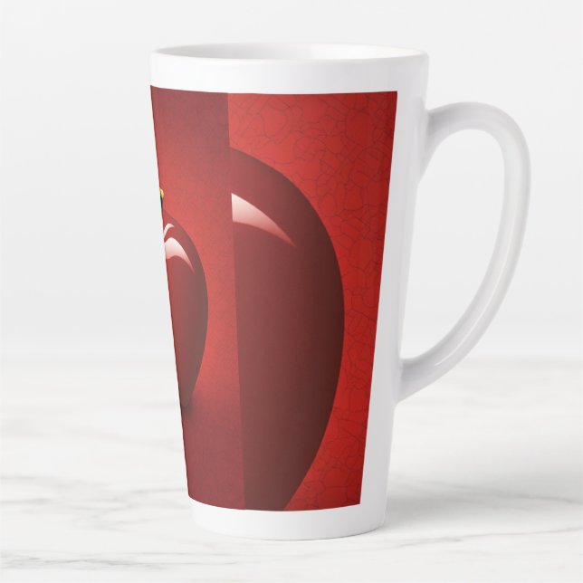 Roter Apfel-Logo-Becher | Süßes Fruchtapfel-Icon | Milchtasse (Rechts)