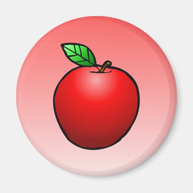 Roter Apfel Magnet (Vorne)