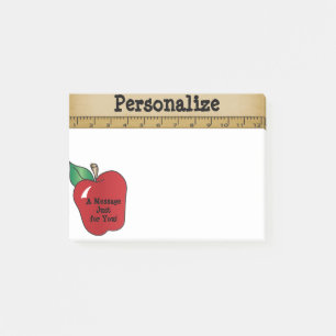 Roter Apfel 🍎 Nachricht für einen Lehrer Post-it Klebezettel