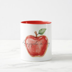 Roter Apfel pro Tag Tasse