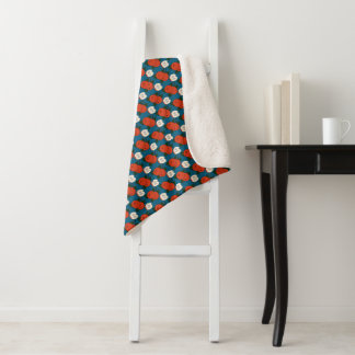 Roter Apfel Sherpa-Decke | One Owl Artist Sherpadecke