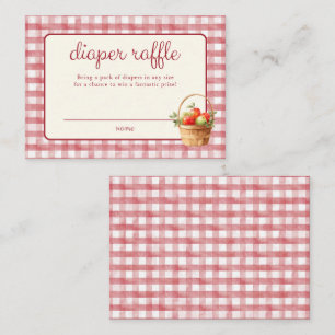 Roter Apfel Unserer Augen Baby Shower Windel-Raffl Begleitkarte