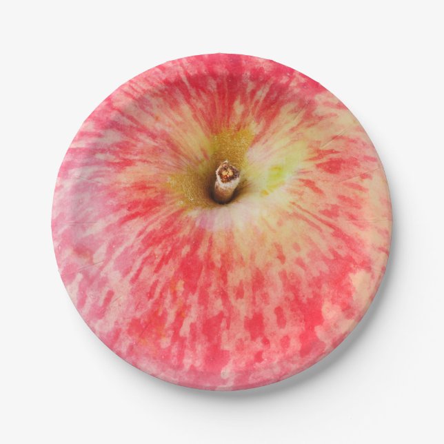 Roter Apfelanblick Pappteller (Vorderseite)