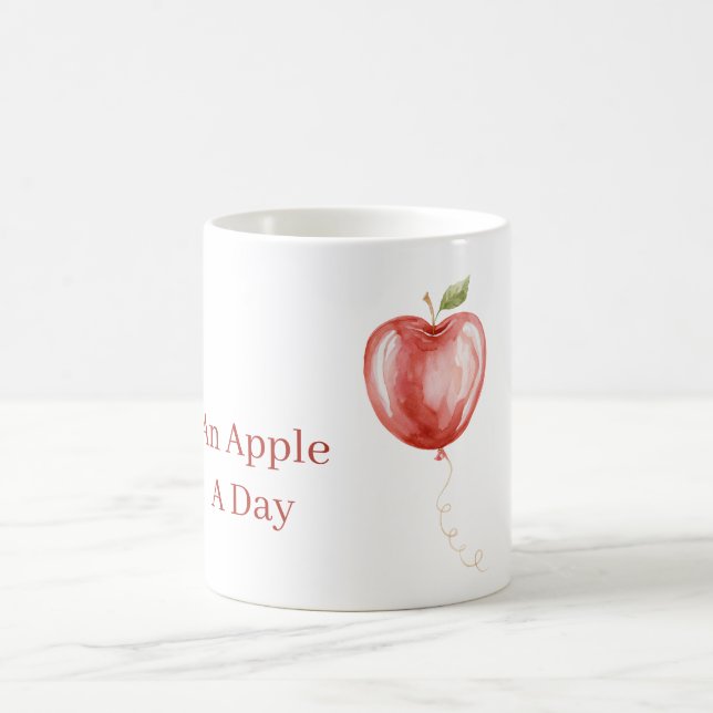 Roter Apfelballon Kaffeetasse (Mittel)