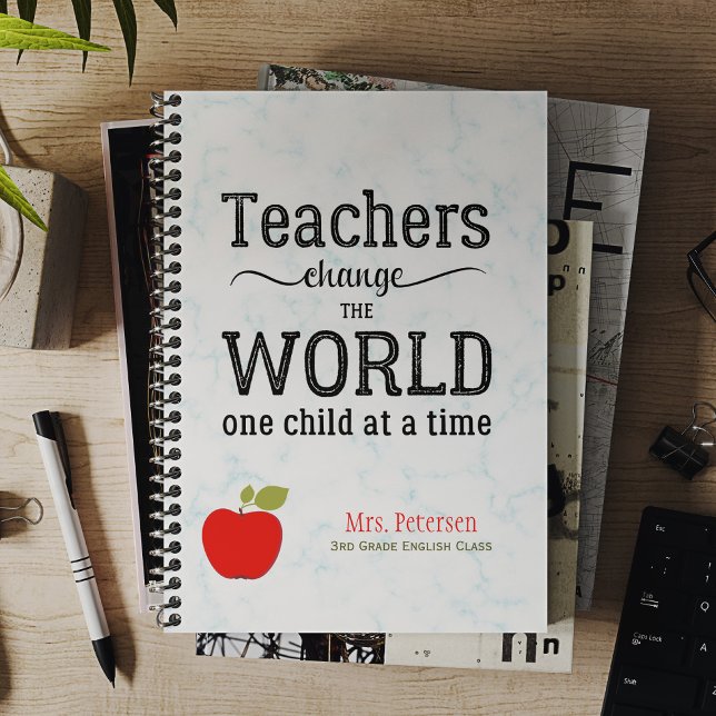 Roter Apfelgoldzettel - stylischer Marmorlehrer Planer (Von Creator hochgeladen)