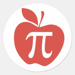 Roter Apfelkuchen Runder Aufkleber