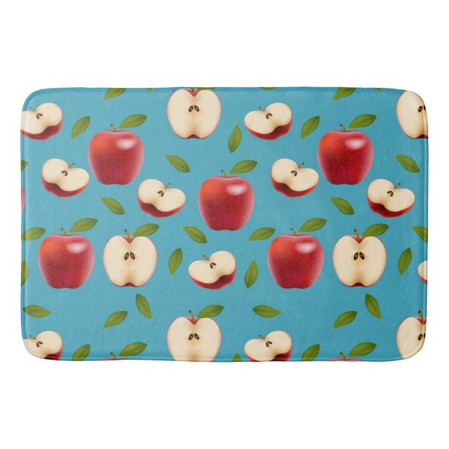 Roter Apfelmuster Badematte (Vorderseite)