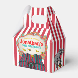 Roter Aquamariner Blauer Vintager Circus Geburtsta Geschenkschachtel