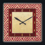Roter Art-Deco-Stil Quadratische Wanduhr<br><div class="desc">Ich habe Liebe, diese Art Deko Wanduhren zu erstellen. Ich habe meinem Laden eine Uhr für Deko mit roter Kunst hinzugefügt. Diese Uhr sieht sehr klug aus und würde in jeder Zuhause großartig aussehen. Es misst 10, 75 x 10, 75 Zoll. Warum nicht selbst Leckerei oder vielleicht jemand anderes, der...</div>