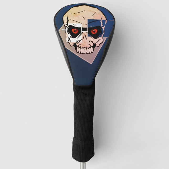 Roter Augenschädel Golf Headcover (Vorderseite)
