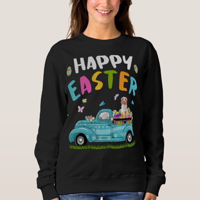 Roter Australischer Schäfer mit sonnigen Ohren Egg Sweatshirt (Vorderseite)
