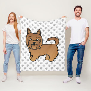 Roter Australischer Terrier Süßer Cartoon-Hund Fleecedecke