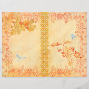 Roter AutHerbst - Unmarkiertes Junkjournal Papier