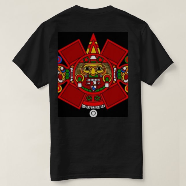 Roter Azteke T-Shirt (Design Rückseite)