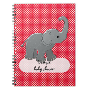 roter Babyelefant Notizblock