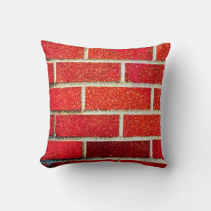 Roter Backstein & Glitter-Weihnachtsparty Moderne Kissen