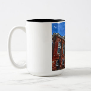 Roter Backstein- und Kirchturm-Becher Zweifarbige Tasse