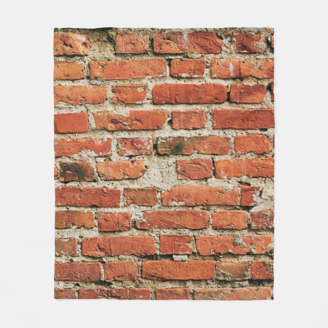 Roter Backstein Wand Textur Grunge Hintergrund. Ab Fleecedecke (Vorderseite)