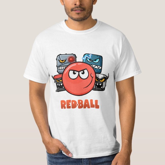 roter Ball 4 die Crew, die emoji T-Shirt läuft (Vorderseite)