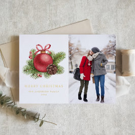 Roter Ball Foto Wasserfarbe Weihnachten