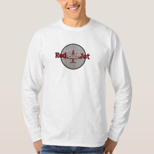 Roter Ball-Jet Unisex/der Lang-sleeved T - Shirt