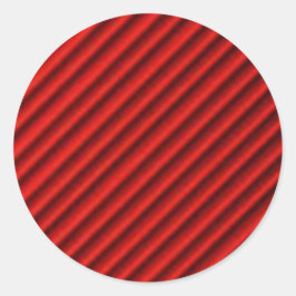 Roter Ball mit Abstrakter Schwarzleine Runder Aufkleber