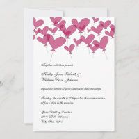 Roter Ballon Herzenshochzeit Einladungen