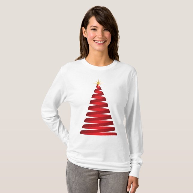 Roter Band-Baum T-Shirt (Vorne ganz)