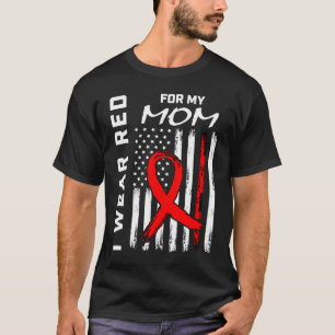 Roter Band Mutter Herzkrankheit Bewusstsein Amerik T-Shirt