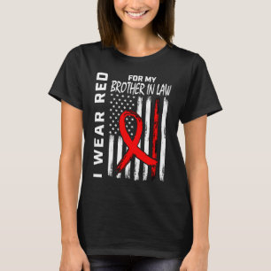 Roter Band Schwager Herzkrankheit Bewusstsein T-Shirt