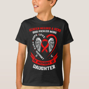 Roter Band Verlust der Tochter Herzkrankheit Bewus T-Shirt