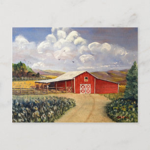 Roter Barn West Virginia Farm Kunst und Kultur Postkarte