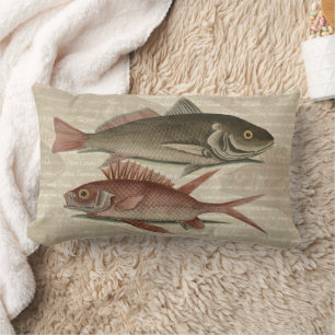 Roter Barsch Fischermann Kunst Lendenkissen