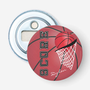 Roter Basketball und Netz Flaschenöffner