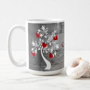 Roter Baum des Herzens Personalisierte Kaffee-Tass Kaffeetasse