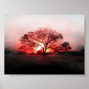 Roter Baum Poster