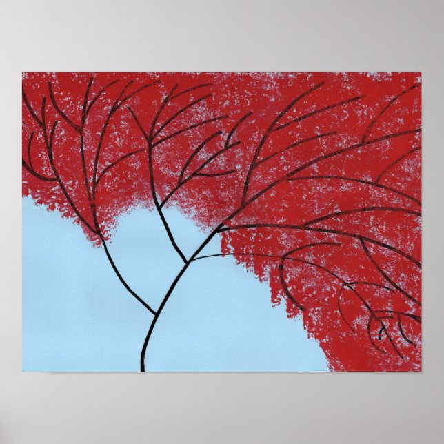 Roter Baum Poster (Vorne)